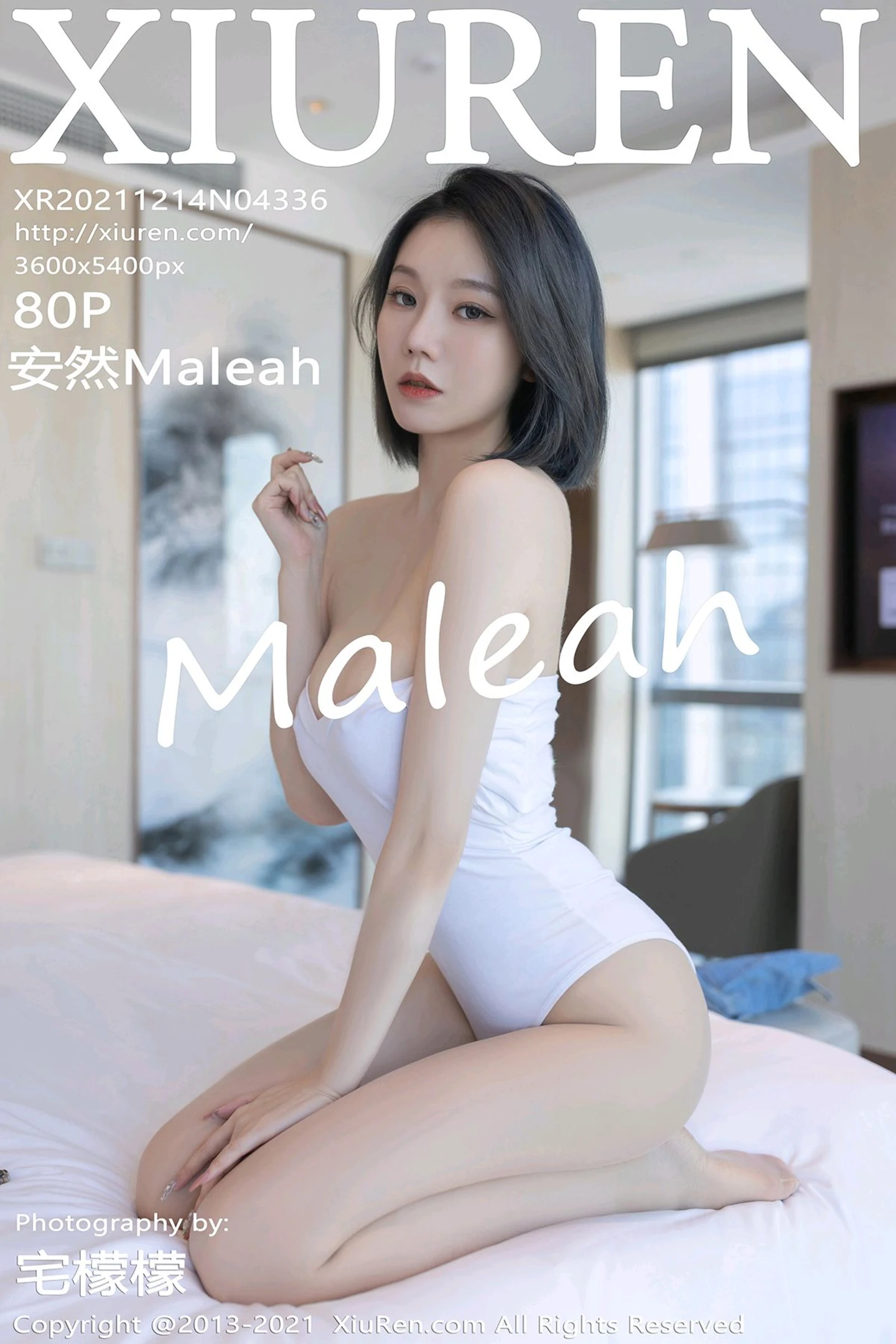 [XiuRen秀人网]VOL.4336 模特安然Maleah重庆旅拍脱牛仔短裙露白色高叉连体衣诱惑写真80P-秀人网官方网站